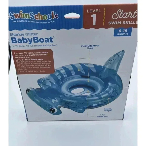 Swim School 16-18 Months Baby Boat Level 1 Sharkie Glitter. New in Box - Picture 1 of 15